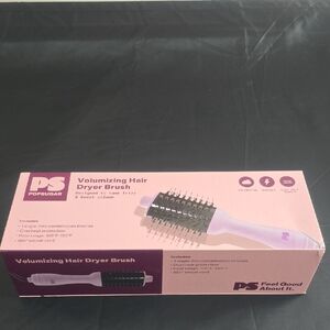 PS Volumizing Hair Dryer Brush - Pink and White